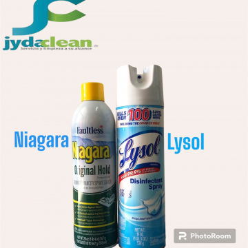 Aerosol Lysol y Niagara